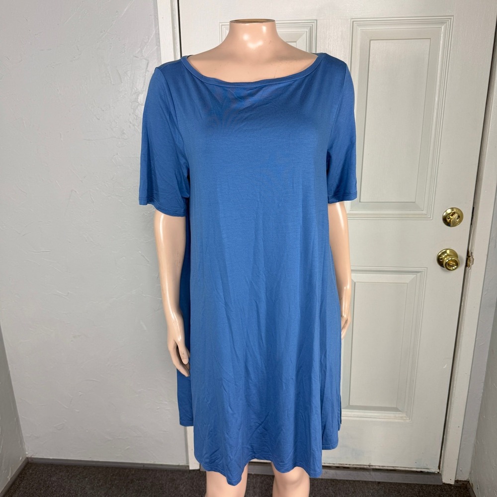 Eileen Fisher Women's medium Dress Lagenlook Shirt S/S Casual Tencel Career W16